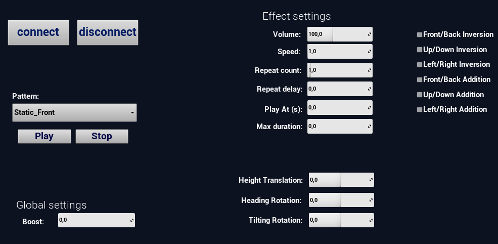 Parameters UI