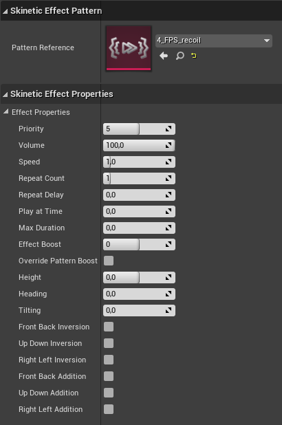 Effect Pattern Details