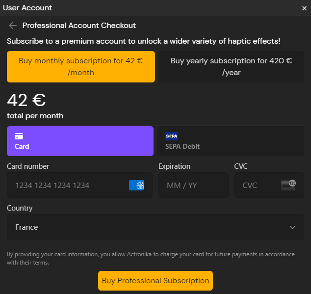 img - User Account Panel Payment